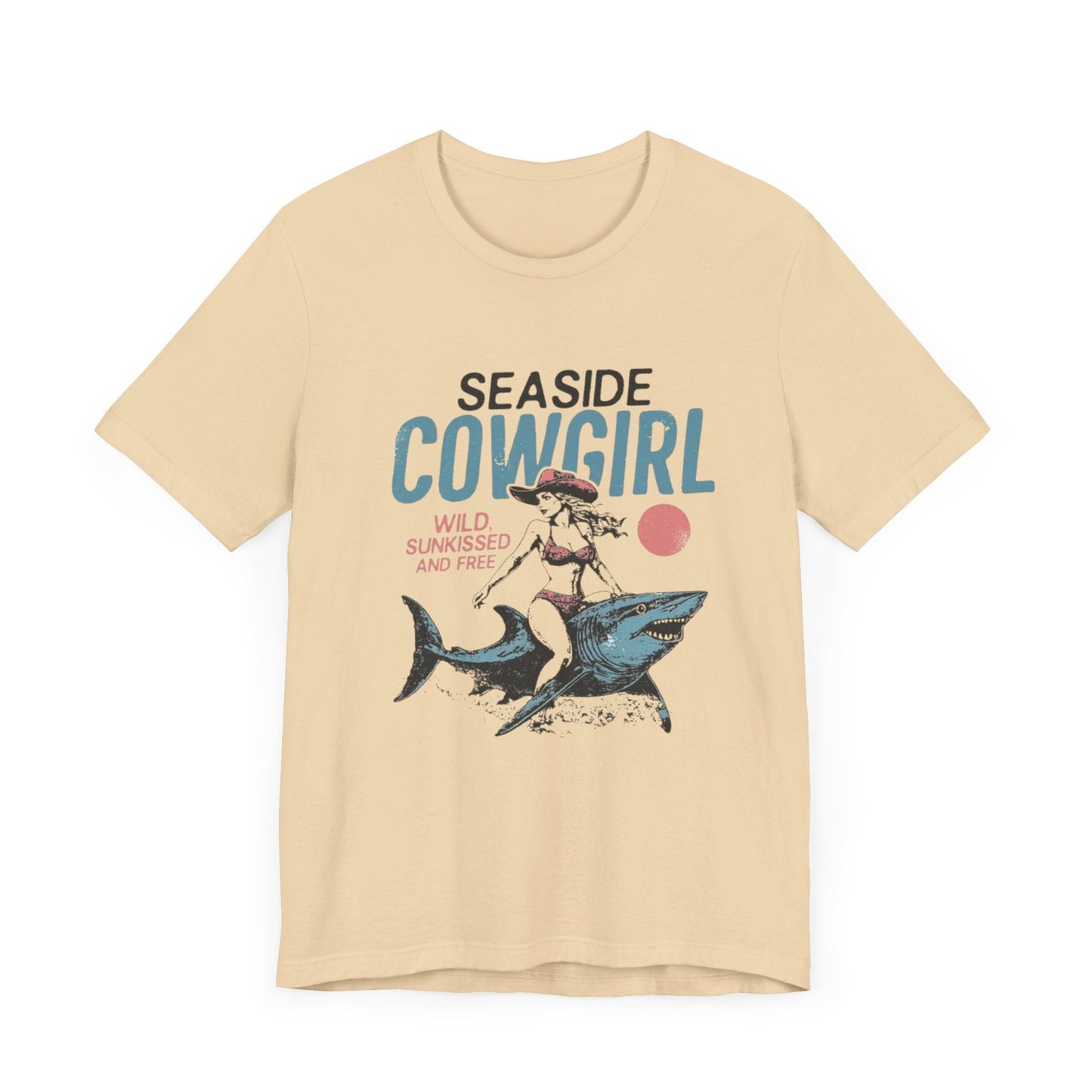 Seaside cowgirl retro summer Shirt, Western beach Shirt - Popbydesign