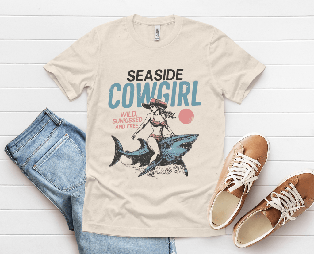 Seaside cowgirl retro summer Shirt, Western beach Shirt by PopCultureByDesign36