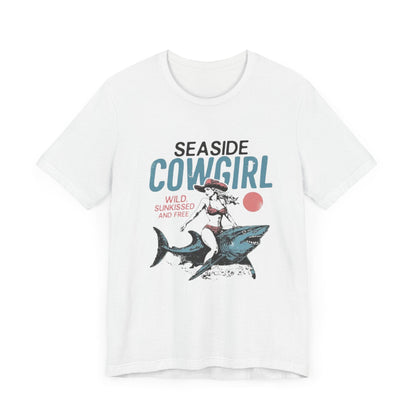 Seaside cowgirl retro summer Shirt, Western beach Shirt - Popbydesign