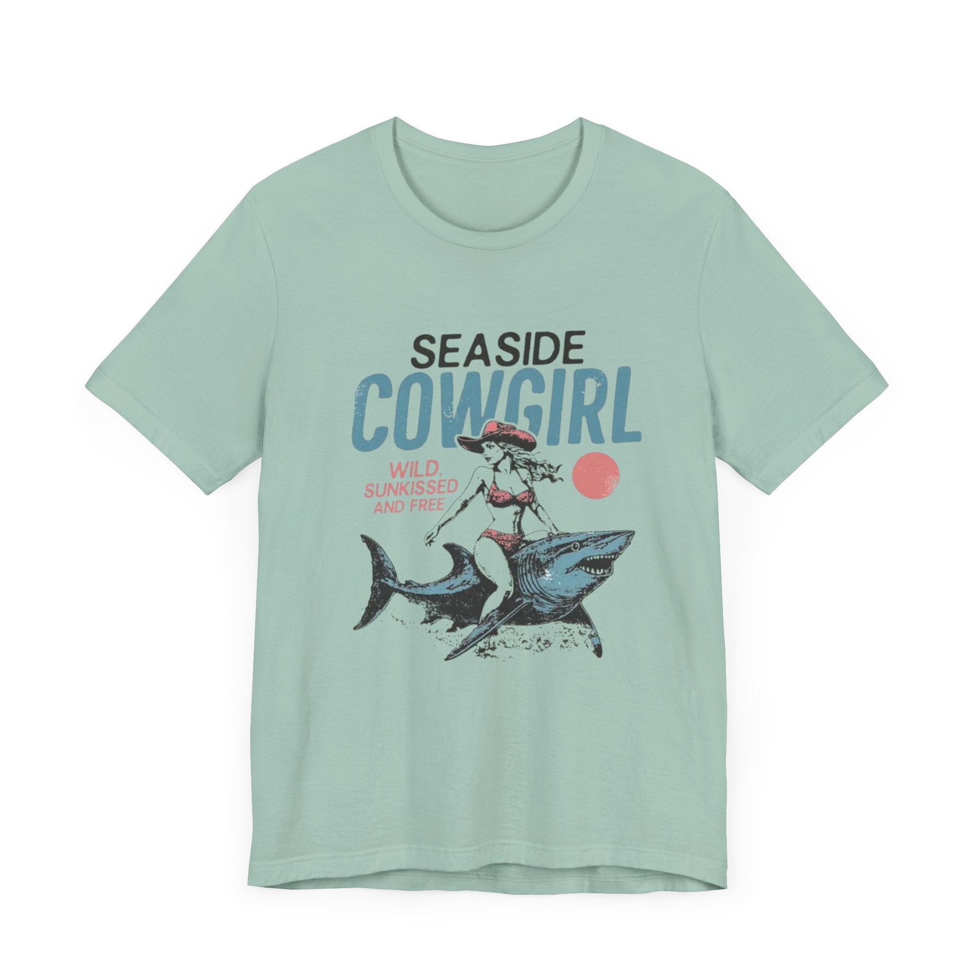 Seaside cowgirl retro summer Shirt, Western beach Shirt - Popbydesign
