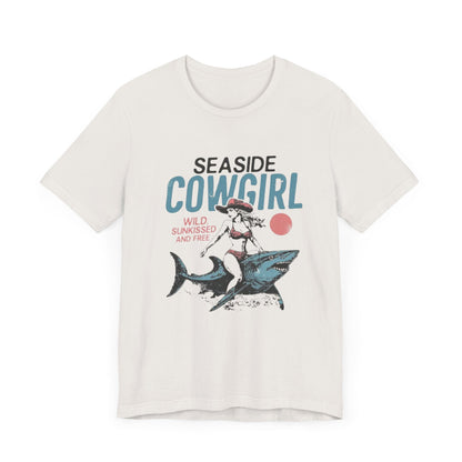 Seaside cowgirl retro summer Shirt, Western beach Shirt - Popbydesign