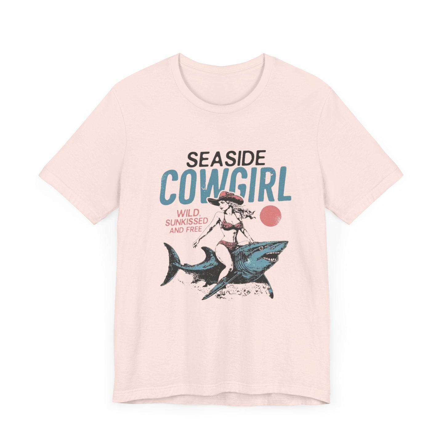 Seaside cowgirl retro summer Shirt, Western beach Shirt - Popbydesign