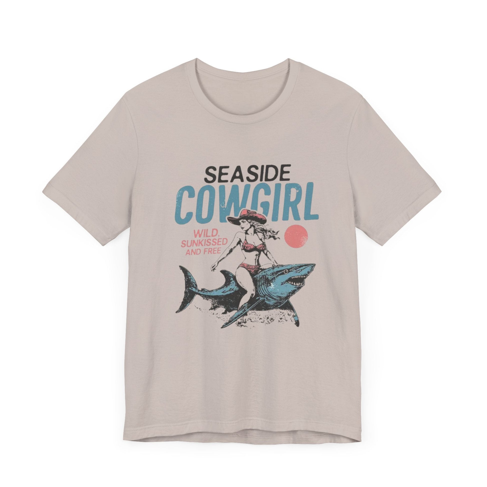 Seaside cowgirl retro summer Shirt, Western beach Shirt - Popbydesign