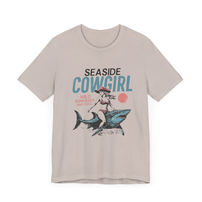 Seaside cowgirl retro summer Shirt, Western beach Shirt - Popbydesign