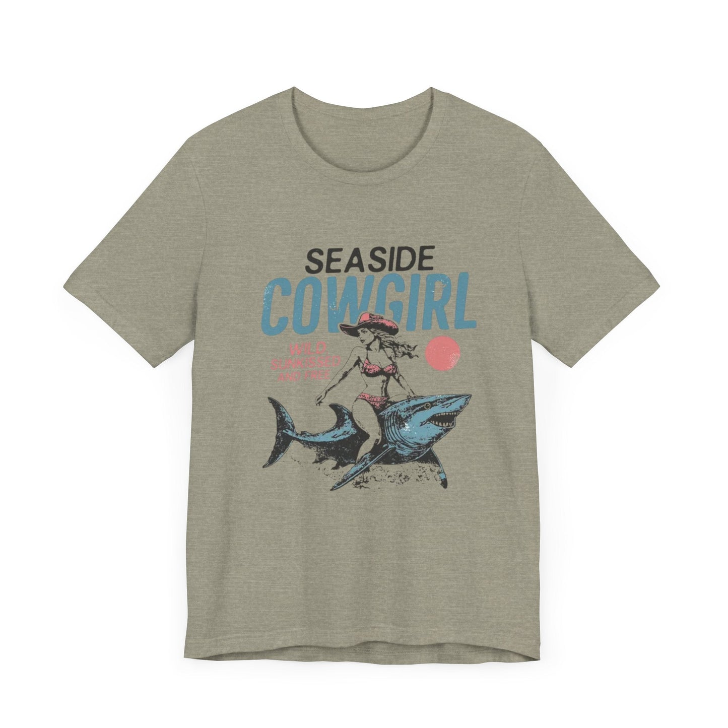 Seaside cowgirl retro summer Shirt, Western beach Shirt - Popbydesign