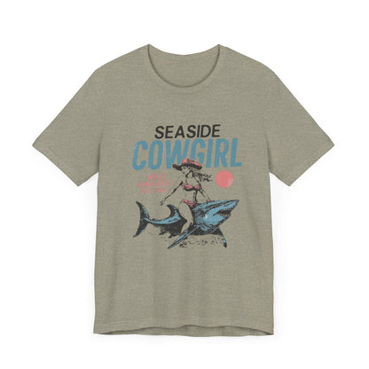Seaside cowgirl retro summer Shirt, Western beach Shirt - Popbydesign