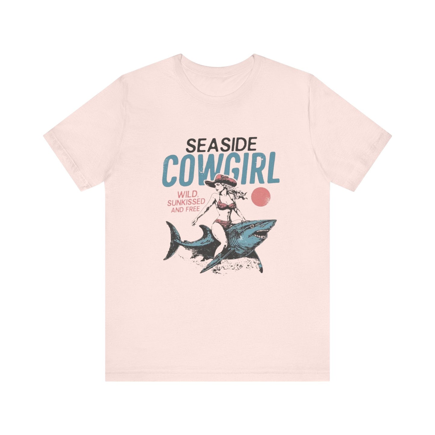 Seaside cowgirl retro summer Shirt, Western beach Shirt - Popbydesign