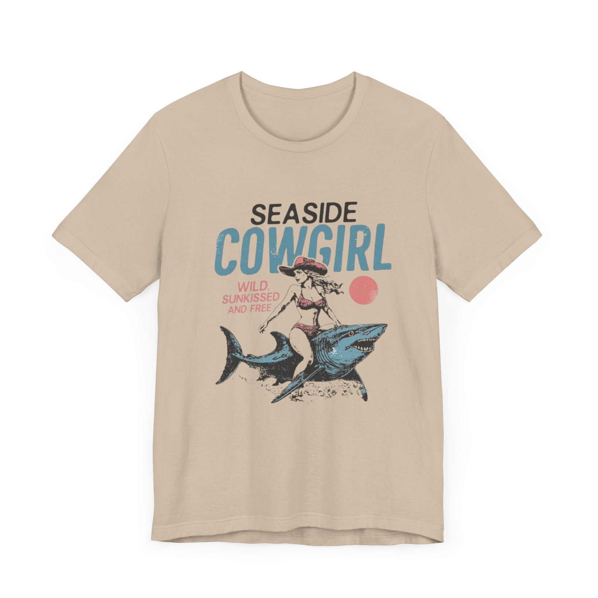 Seaside cowgirl retro summer Shirt, Western beach Shirt - Popbydesign