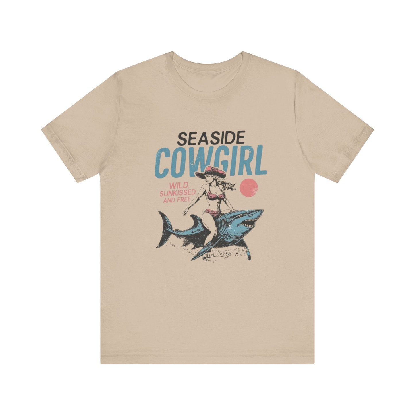 Seaside cowgirl retro summer Shirt, Western beach Shirt - Popbydesign