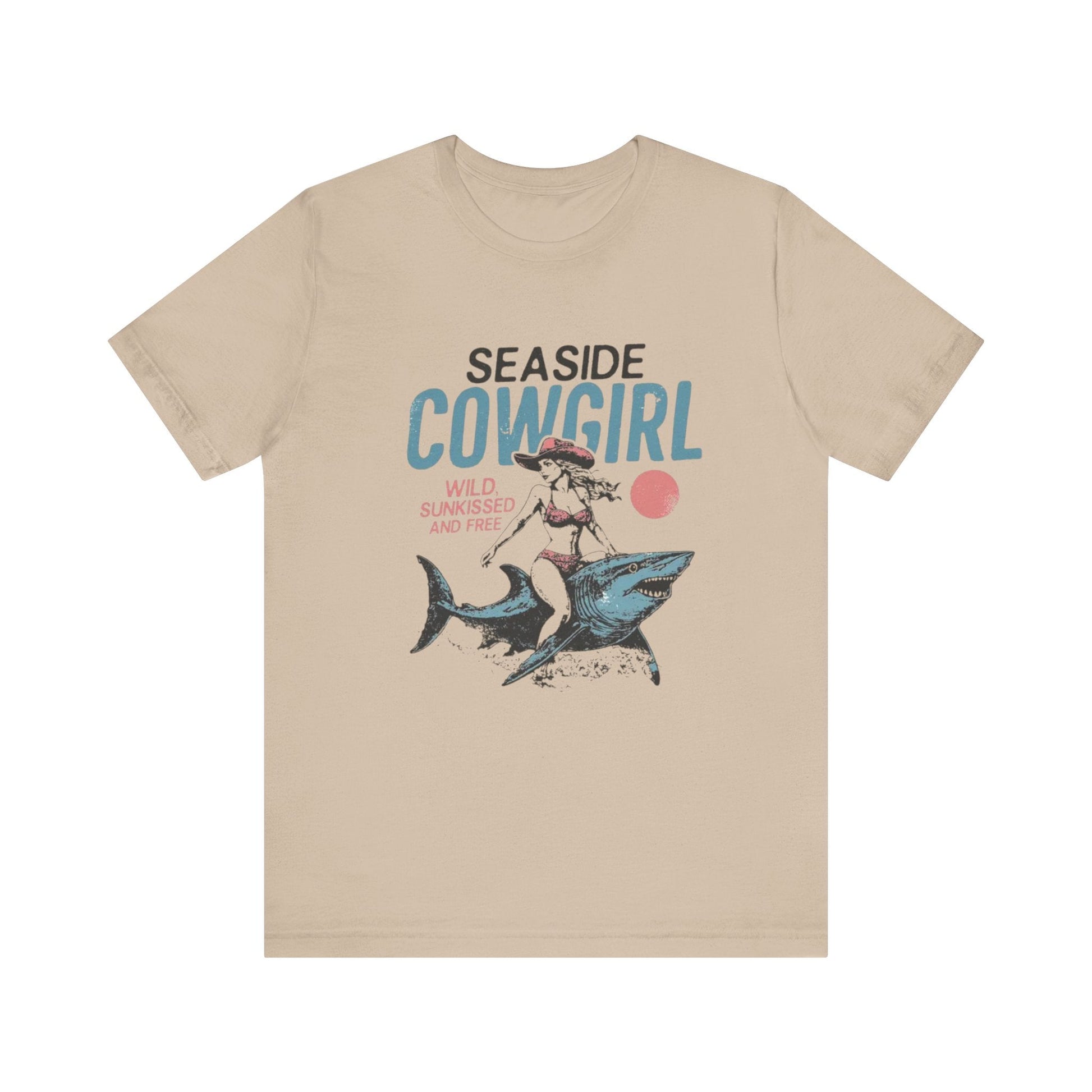 Seaside cowgirl retro summer Shirt, Western beach Shirt - Popbydesign