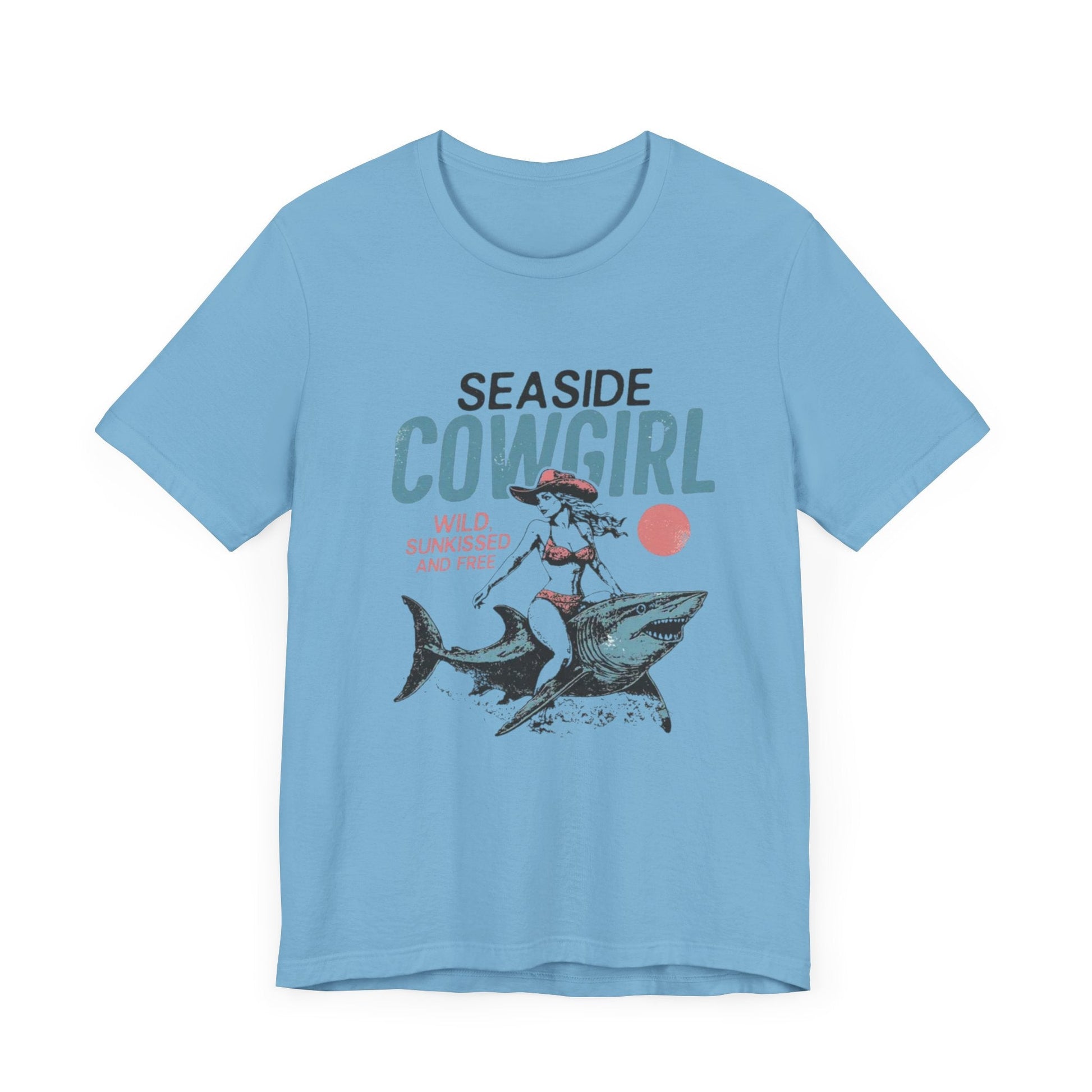 Seaside cowgirl retro summer Shirt, Western beach Shirt - Popbydesign