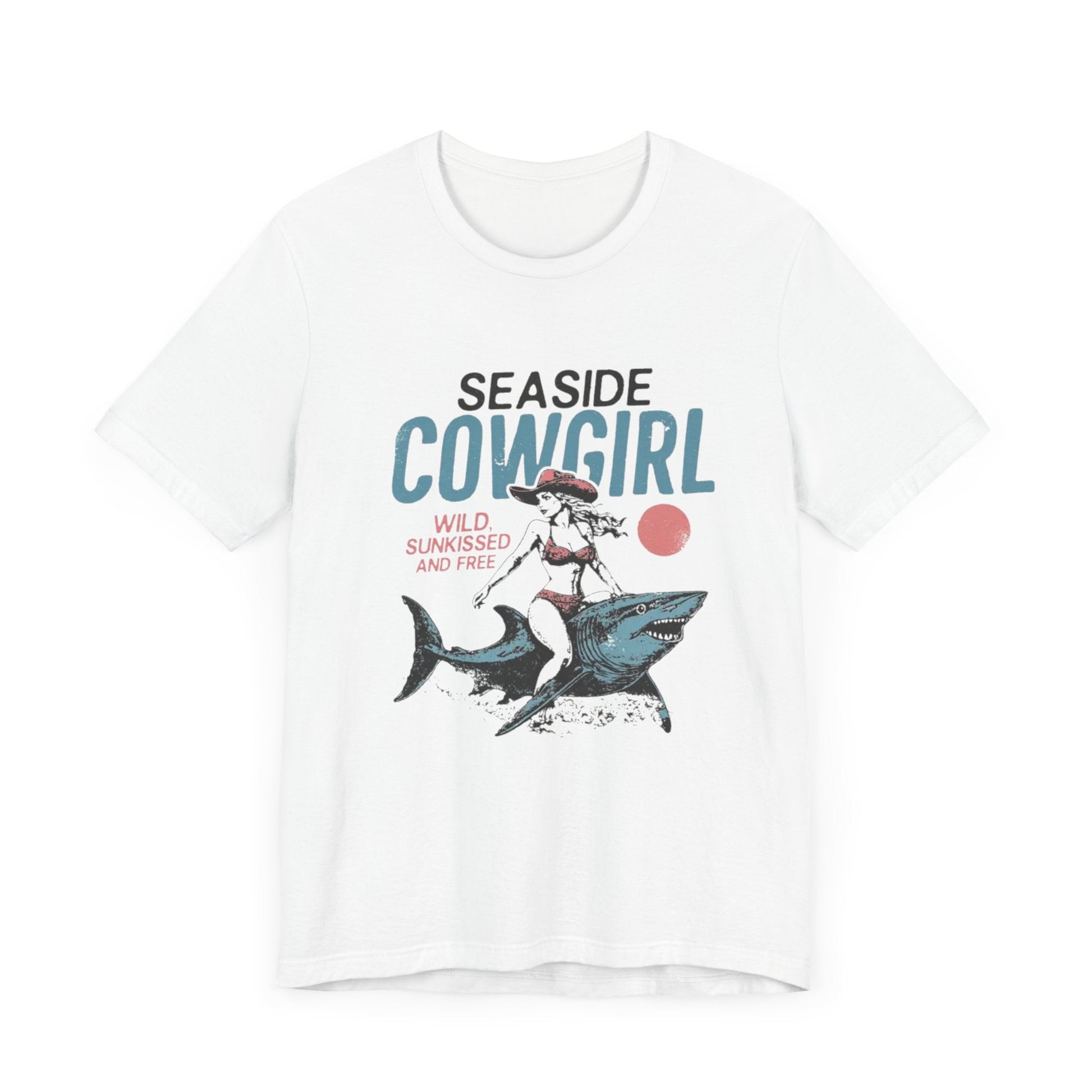 Seaside cowgirl retro summer Shirt, Western beach Shirt - Popbydesign