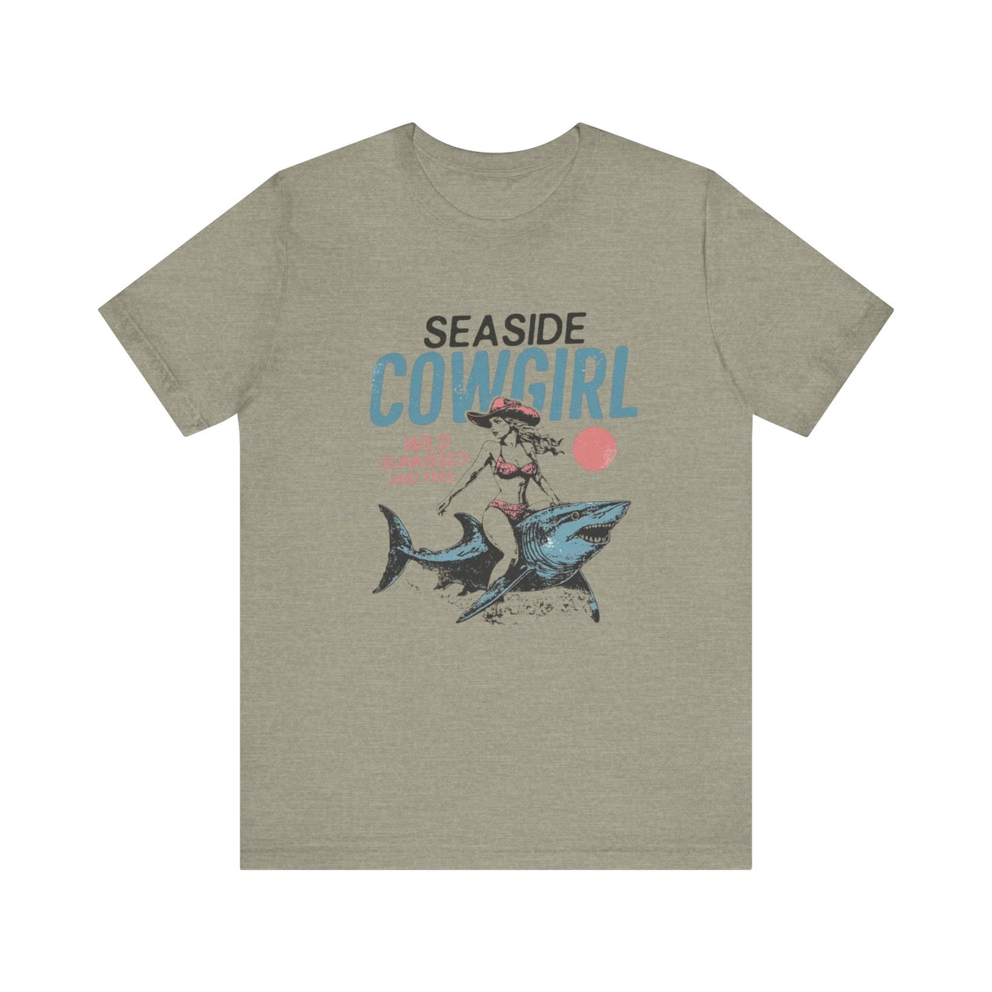 Seaside cowgirl retro summer Shirt, Western beach Shirt - Popbydesign