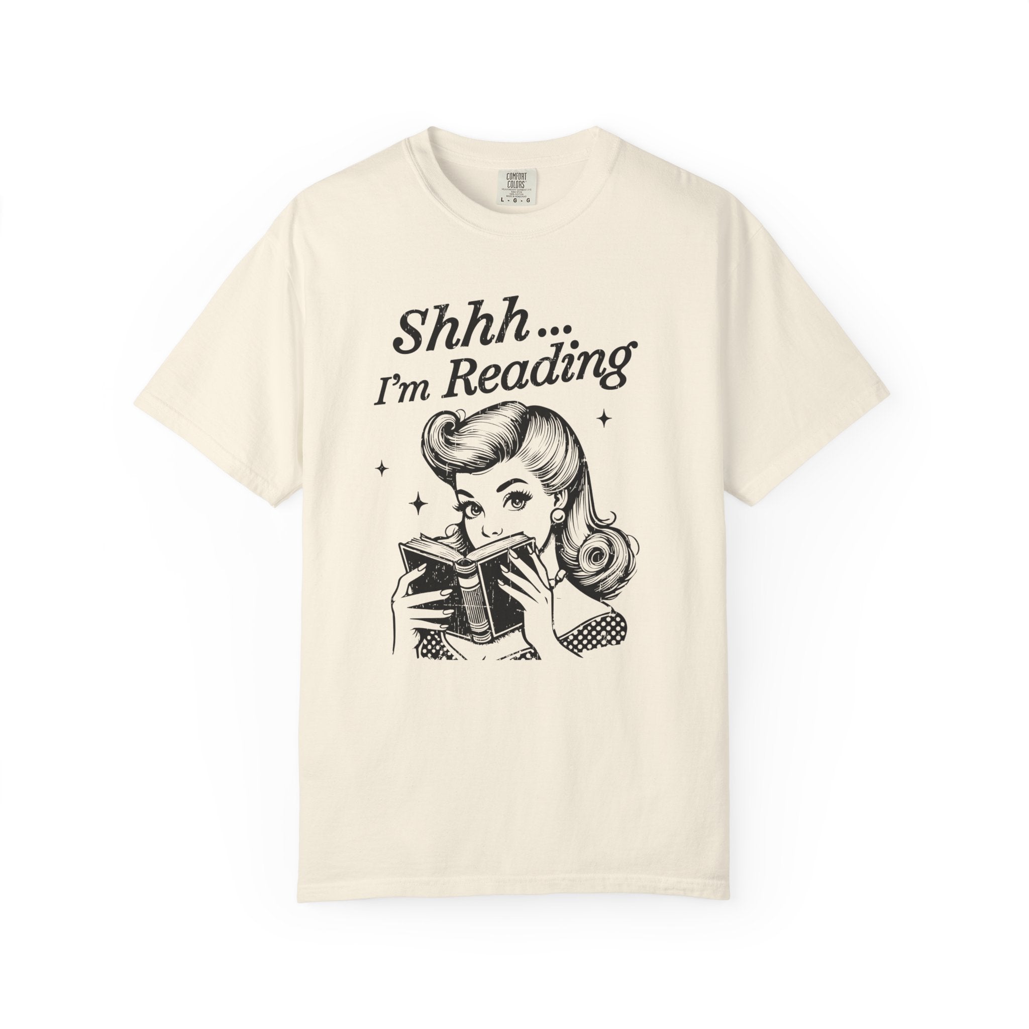 Shh I'm reading T-shirt, Book Lover Tee, Reading Gift by Printify