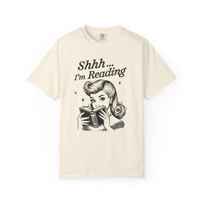 Shh I'm reading T-shirt, Book Lover Tee, Reading Gift - Popbydesign