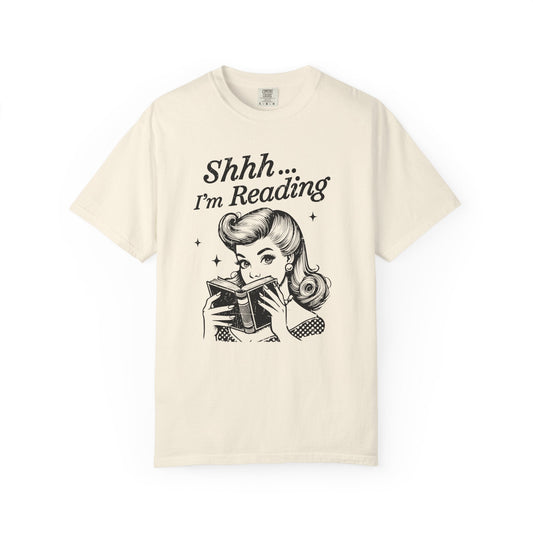 Shh I'm reading T-shirt, Book Lover Tee, Reading Gift - Popbydesign