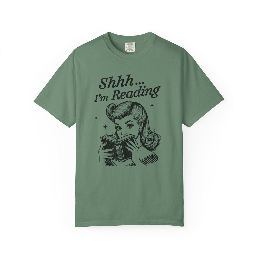 Shh I'm reading T-shirt, Book Lover Tee, Reading Gift by Printify