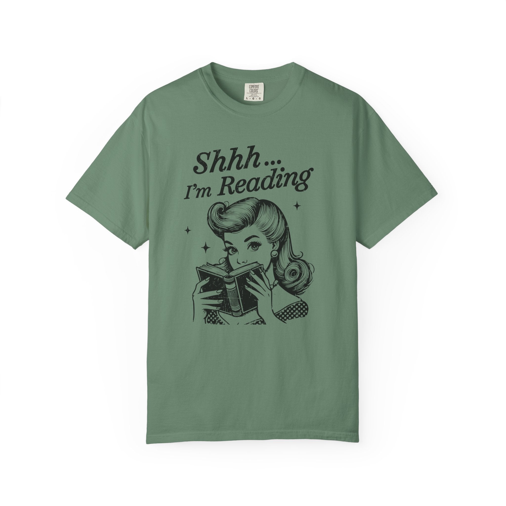 Shh I'm reading T-shirt, Book Lover Tee, Reading Gift by Printify