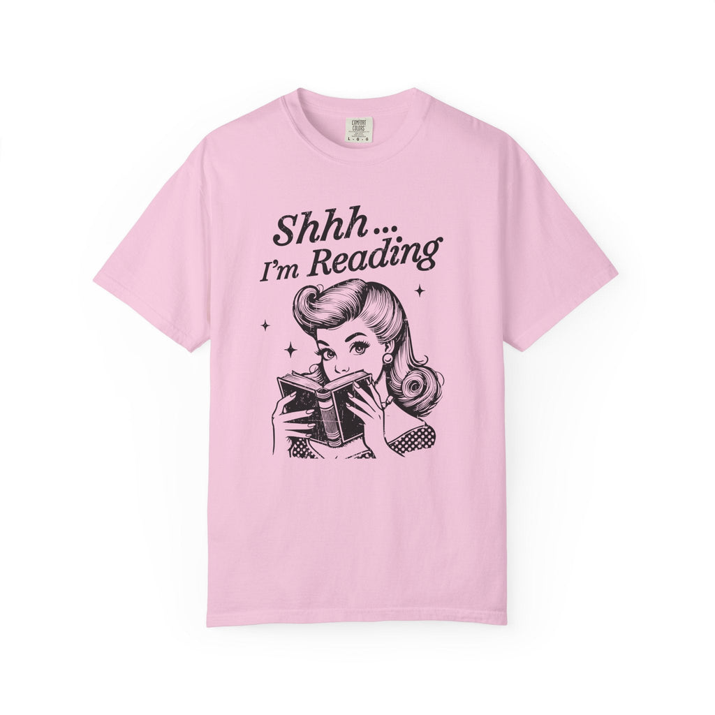 Shh I'm reading T-shirt, Book Lover Tee, Reading Gift by Printify