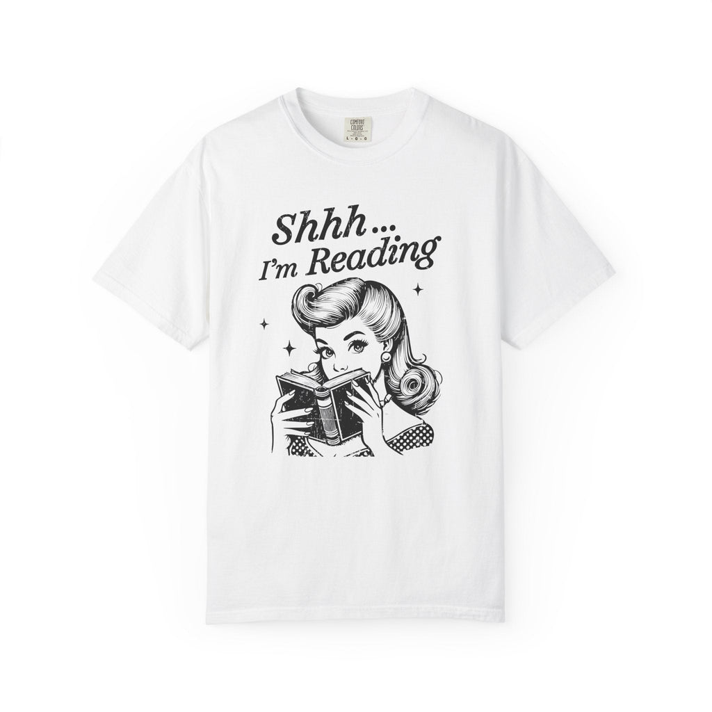 Shh I'm reading T-shirt, Book Lover Tee, Reading Gift by Printify