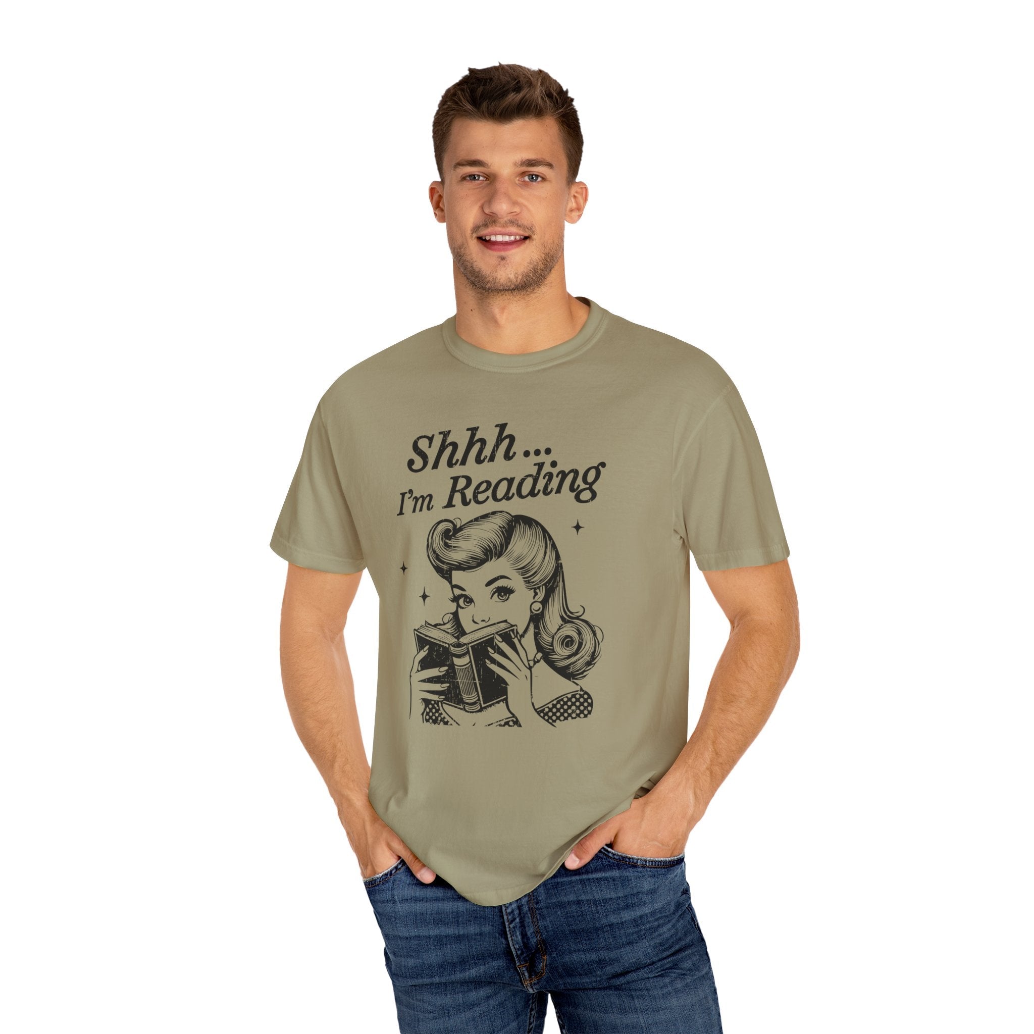 Shh I'm reading T-shirt, Book Lover Tee, Reading Gift by Printify