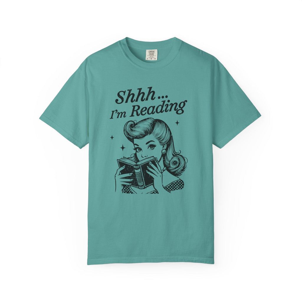 Shh I'm reading T-shirt, Book Lover Tee, Reading Gift by Printify