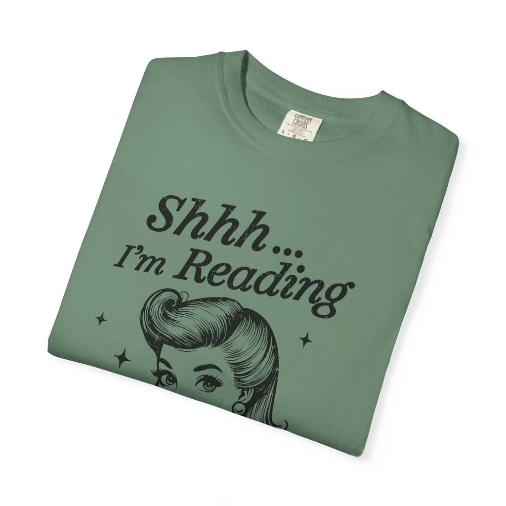 Shh I'm reading T-shirt, Book Lover Tee, Reading Gift by Printify