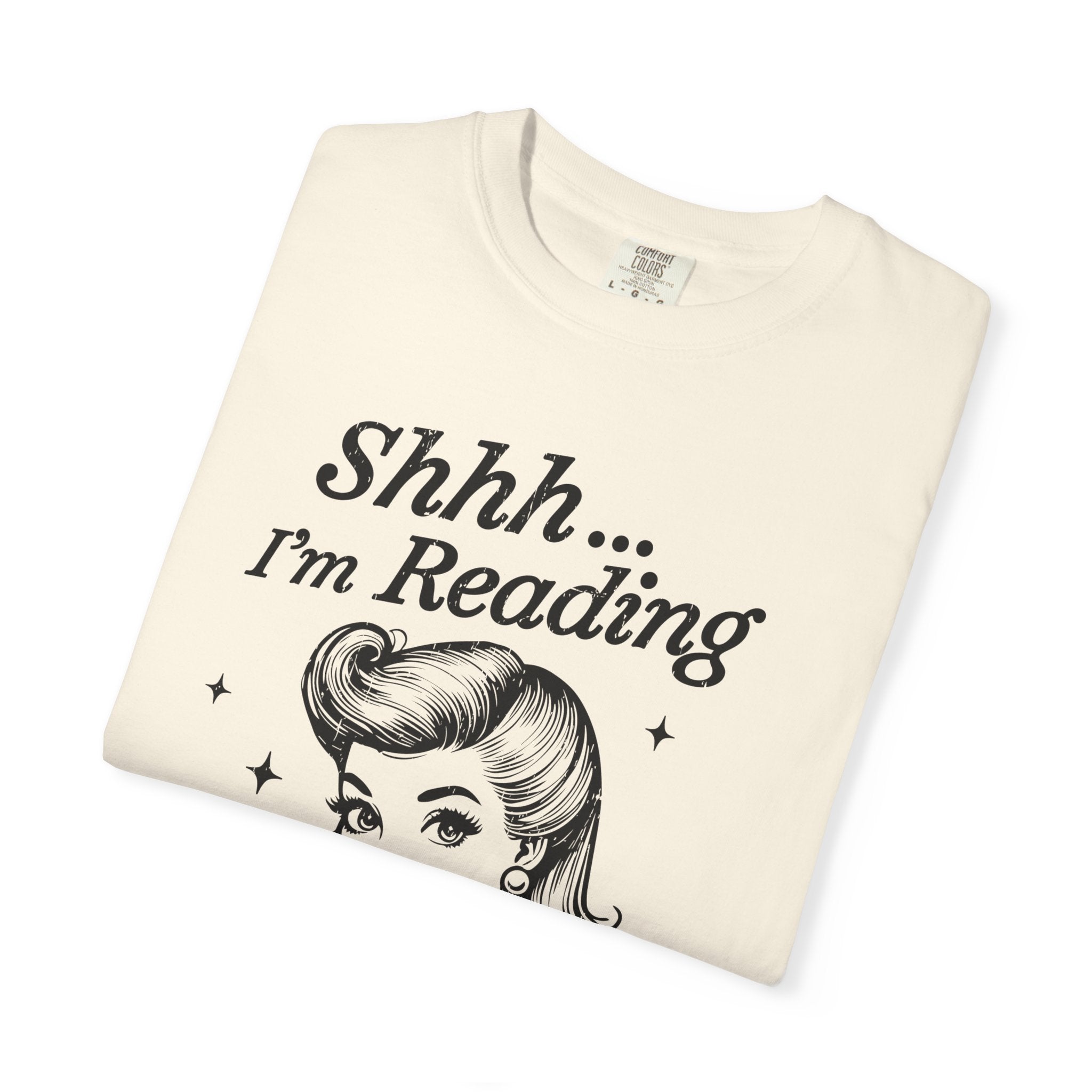 Shh I'm reading T-shirt, Book Lover Tee, Reading Gift by Printify