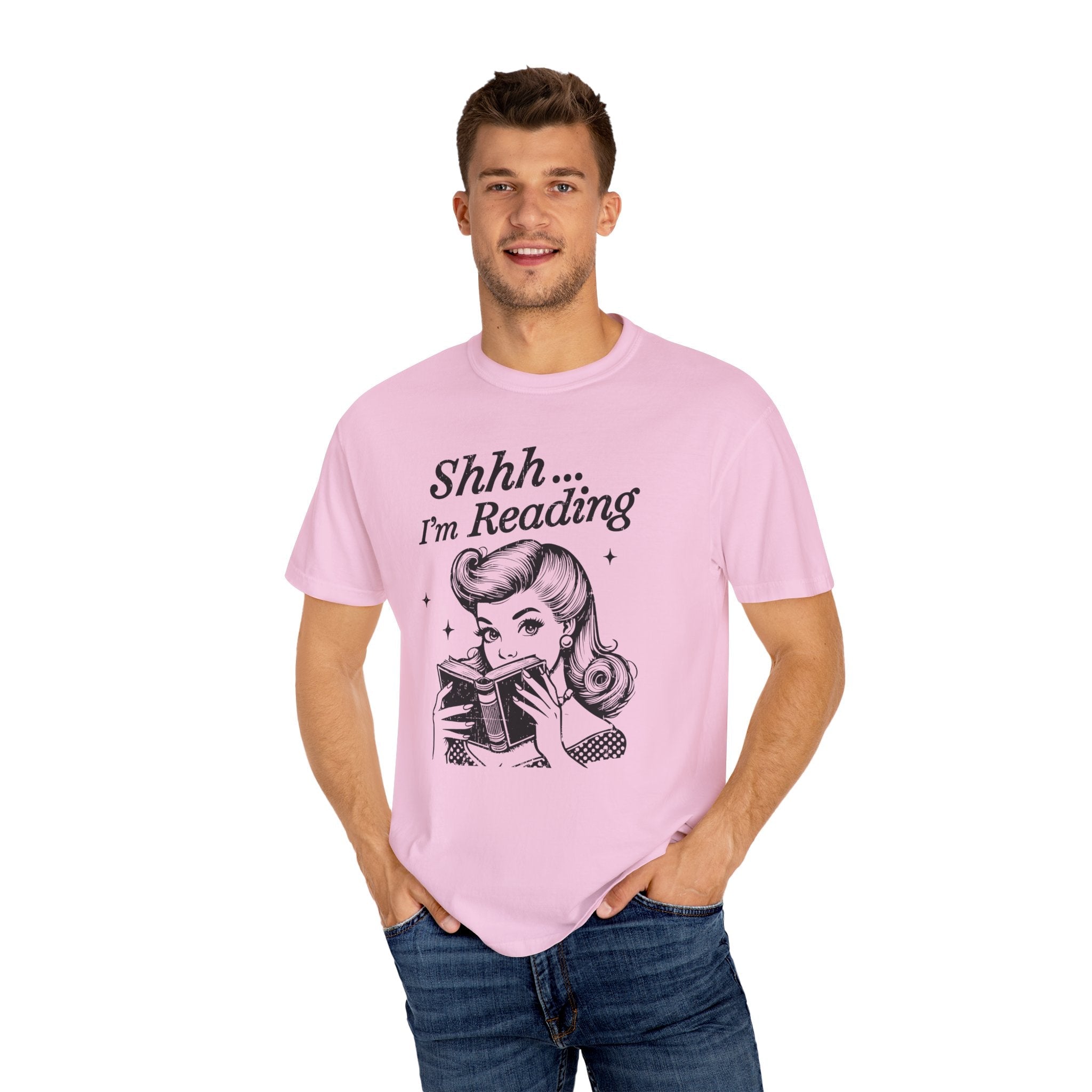 Shh I'm reading T-shirt, Book Lover Tee, Reading Gift by Printify