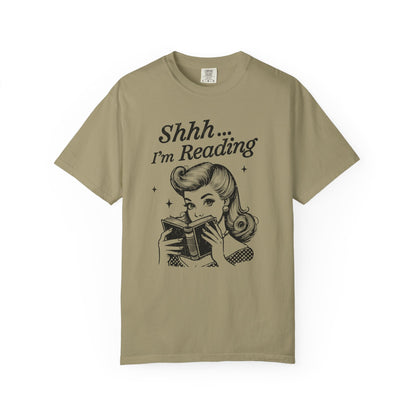 Shh I'm reading T-shirt, Book Lover Tee, Reading Gift - Popbydesign
