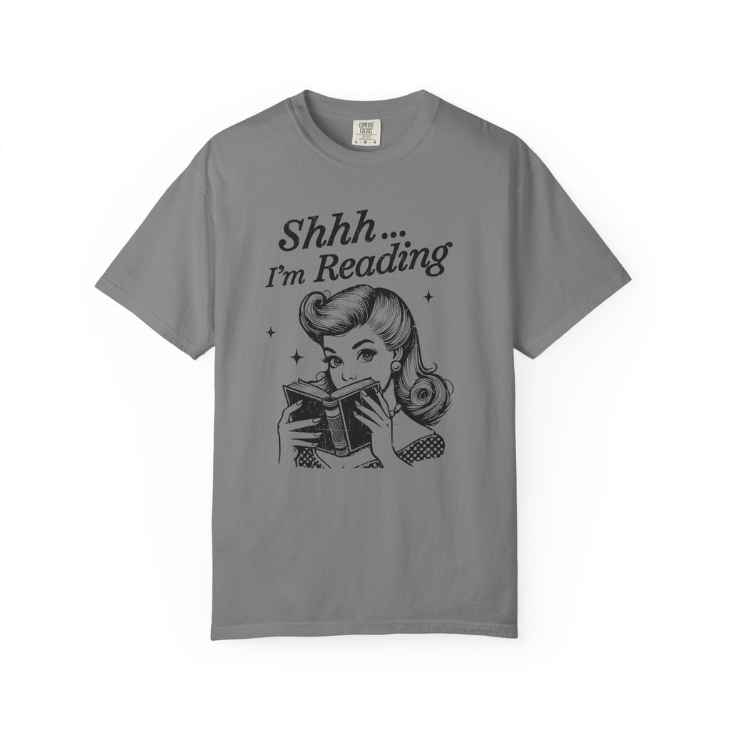 Shh I'm reading T-shirt, Book Lover Tee, Reading Gift by Printify