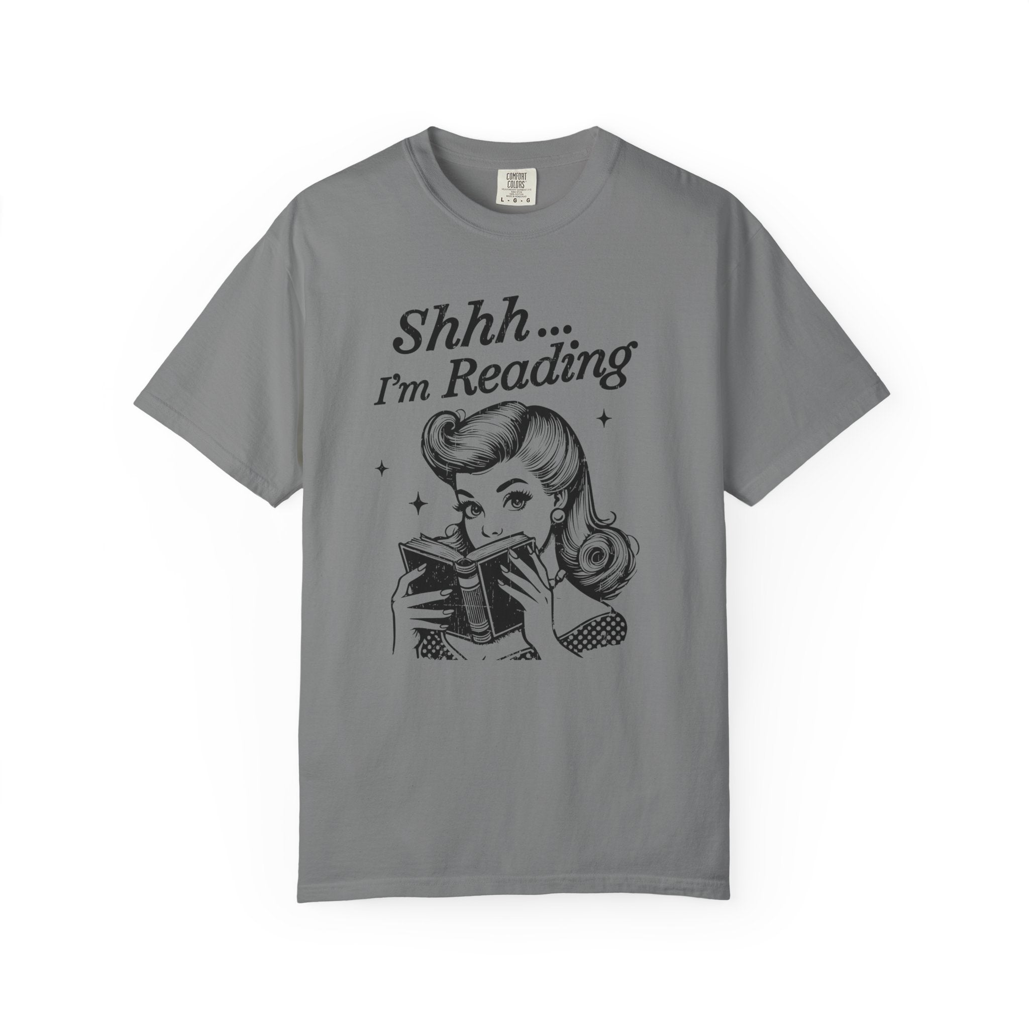 Shh I'm reading T-shirt, Book Lover Tee, Reading Gift by Printify
