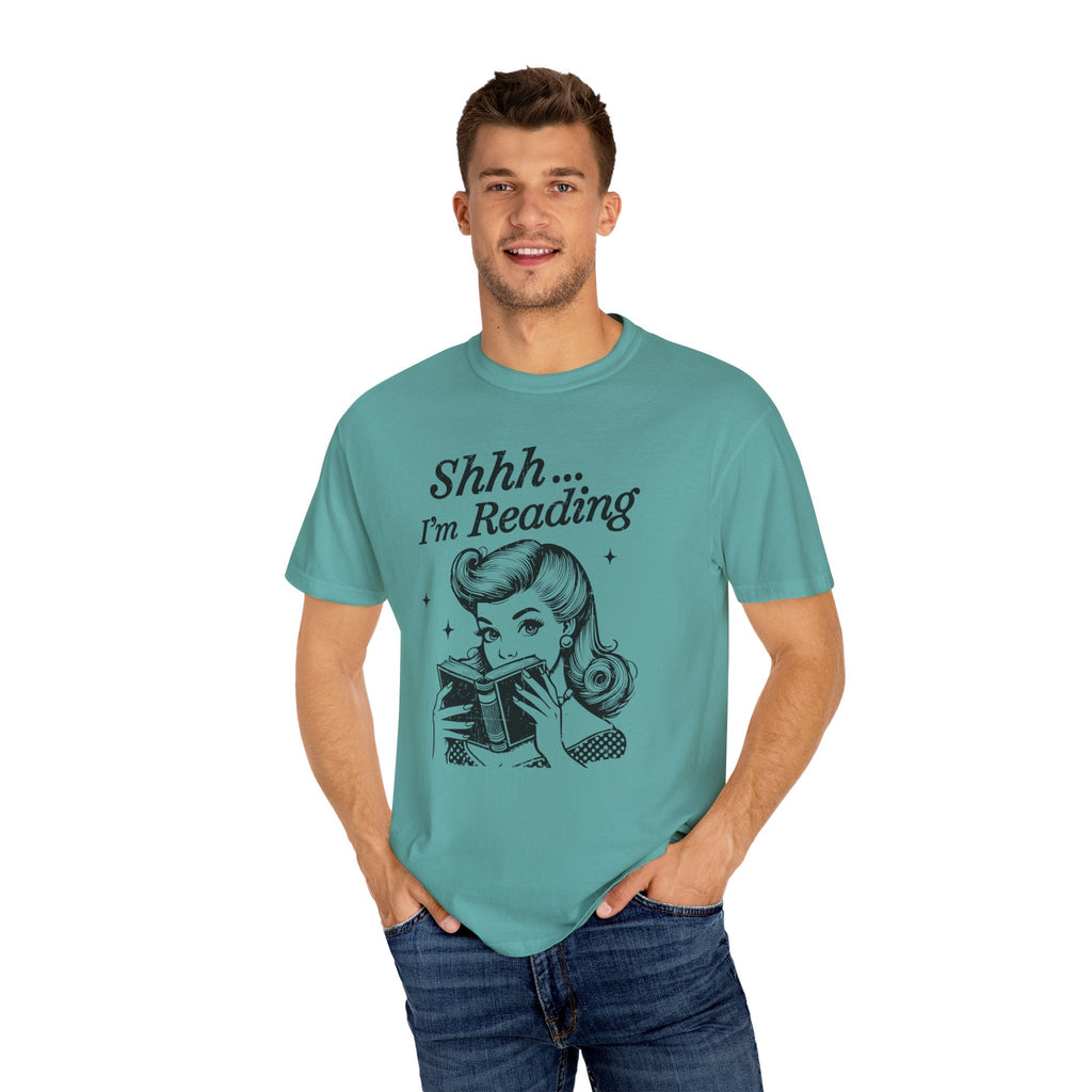 Shh I'm reading T-shirt, Book Lover Tee, Reading Gift by Printify