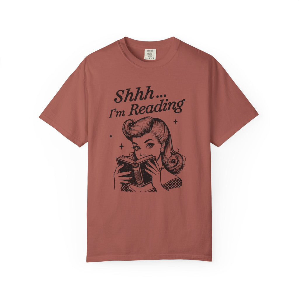 Shh I'm reading T-shirt, Book Lover Tee, Reading Gift by Printify