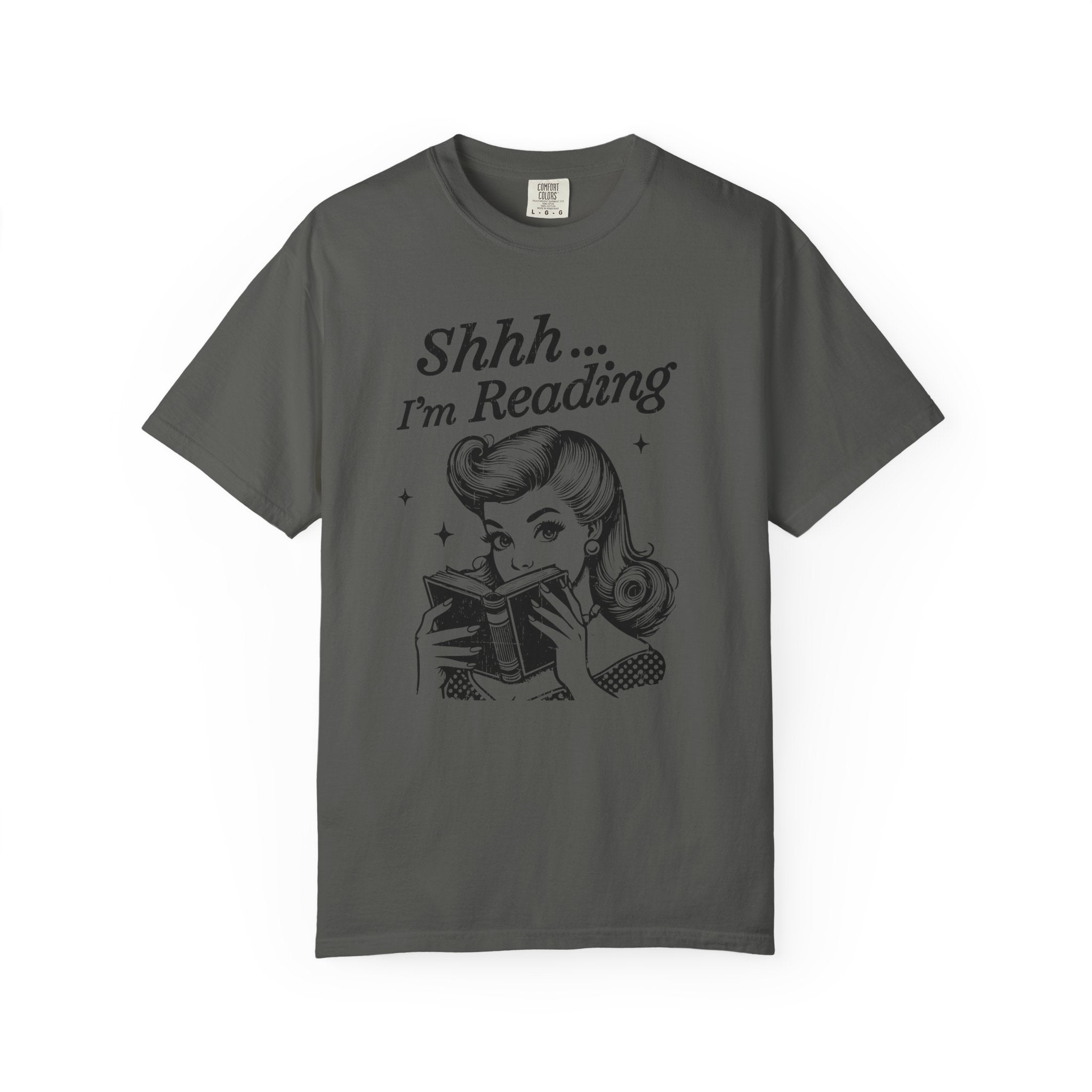 Shh I'm reading T-shirt, Book Lover Tee, Reading Gift by Printify