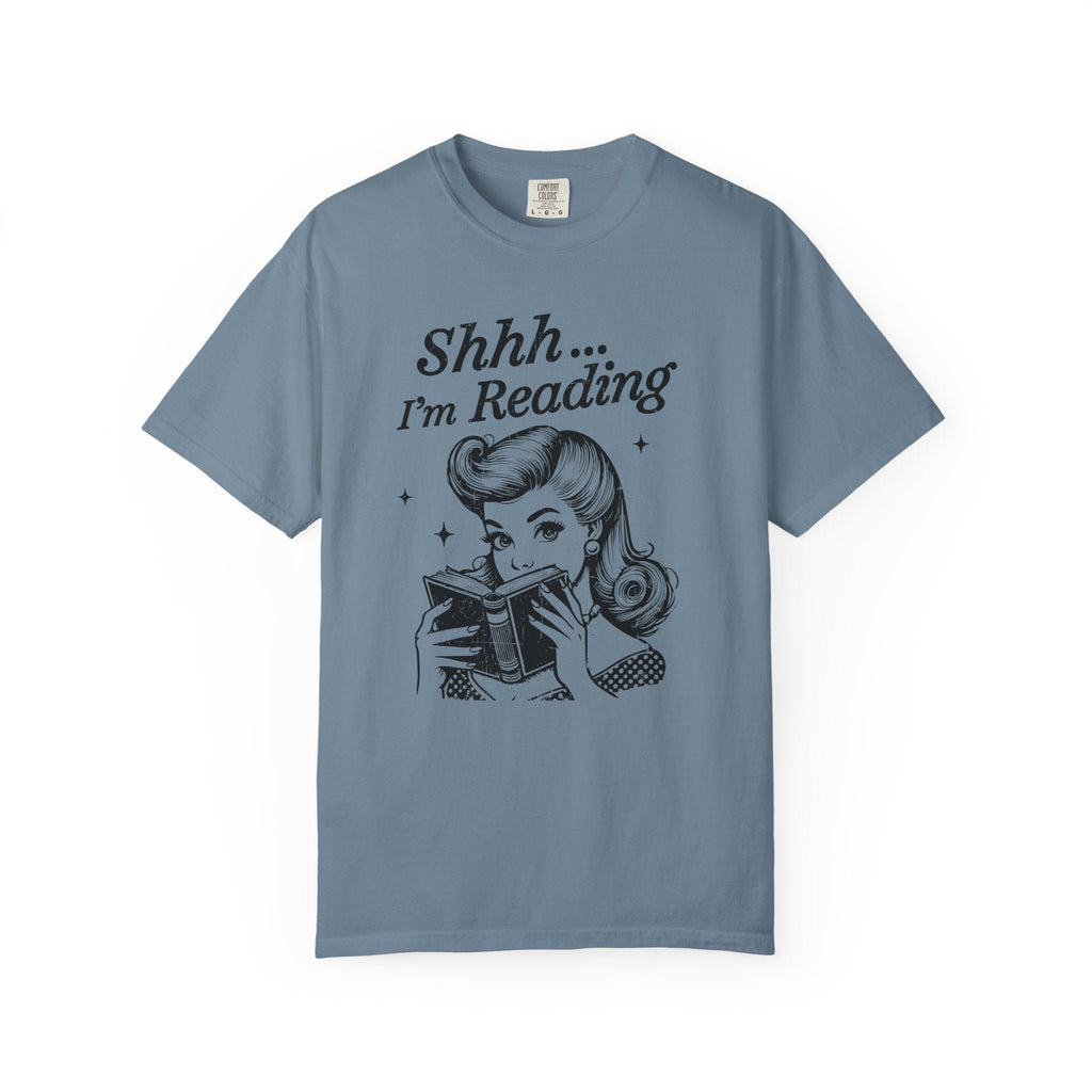 Shh I'm reading T-shirt, Book Lover Tee, Reading Gift by Printify