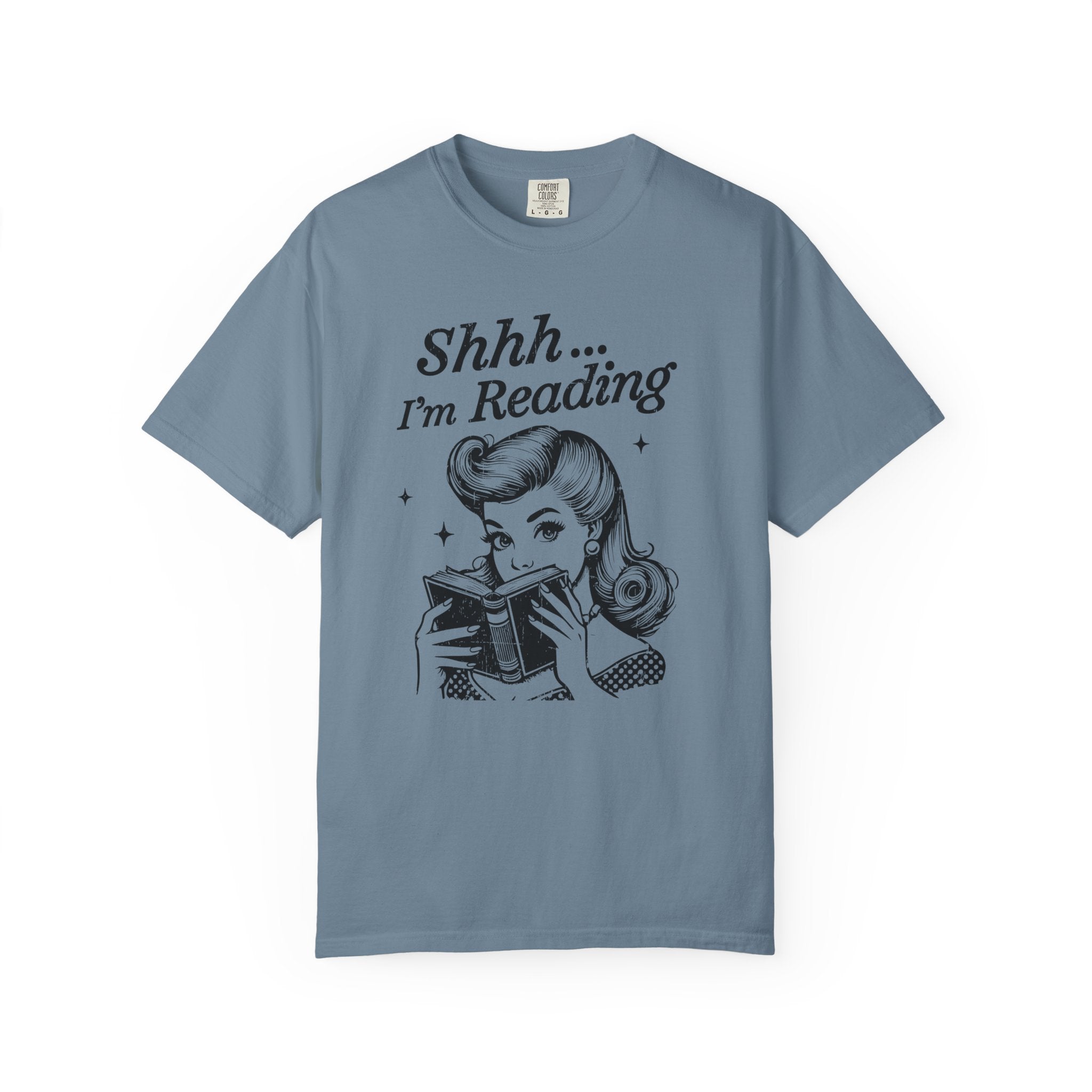 Shh I'm reading T-shirt, Book Lover Tee, Reading Gift by Printify