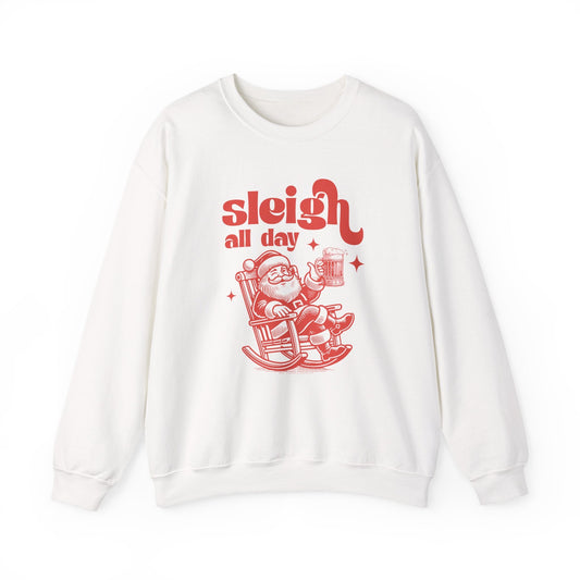 Sleigh All Day Sweatshirt, Santa Inspired, Santa sweatshirt - Popbydesign