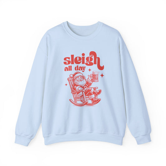 Sleigh All Day Sweatshirt, Santa Inspired, Santa sweatshirt - Popbydesign