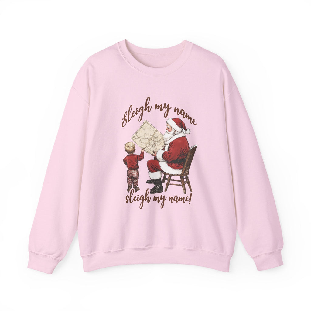 Sleigh my Name Sweatshirt, Vintage Santa Xmas Sweatshirt by PopCultureByDesign36