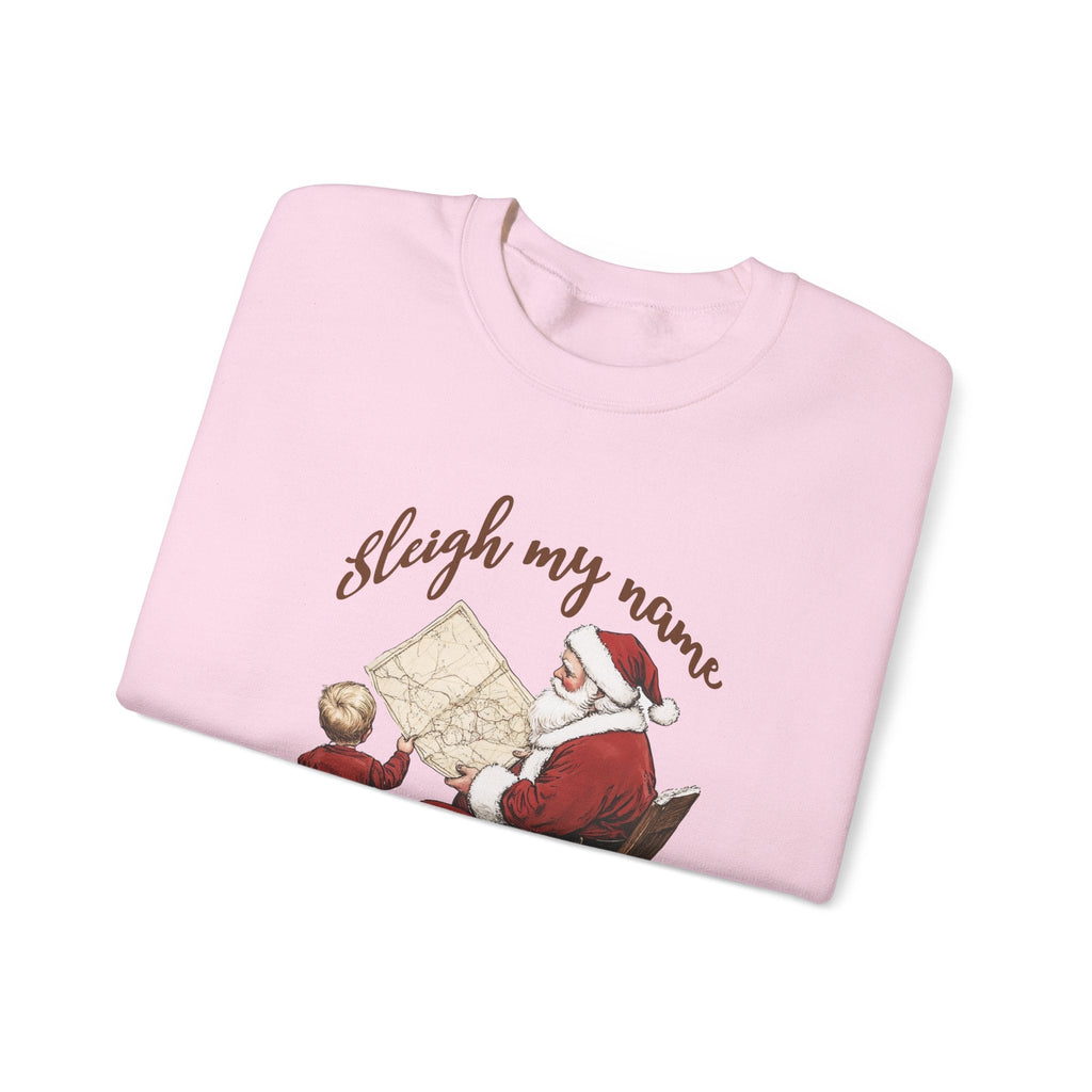 Sleigh my Name Sweatshirt, Vintage Santa Xmas Sweatshirt by PopCultureByDesign36