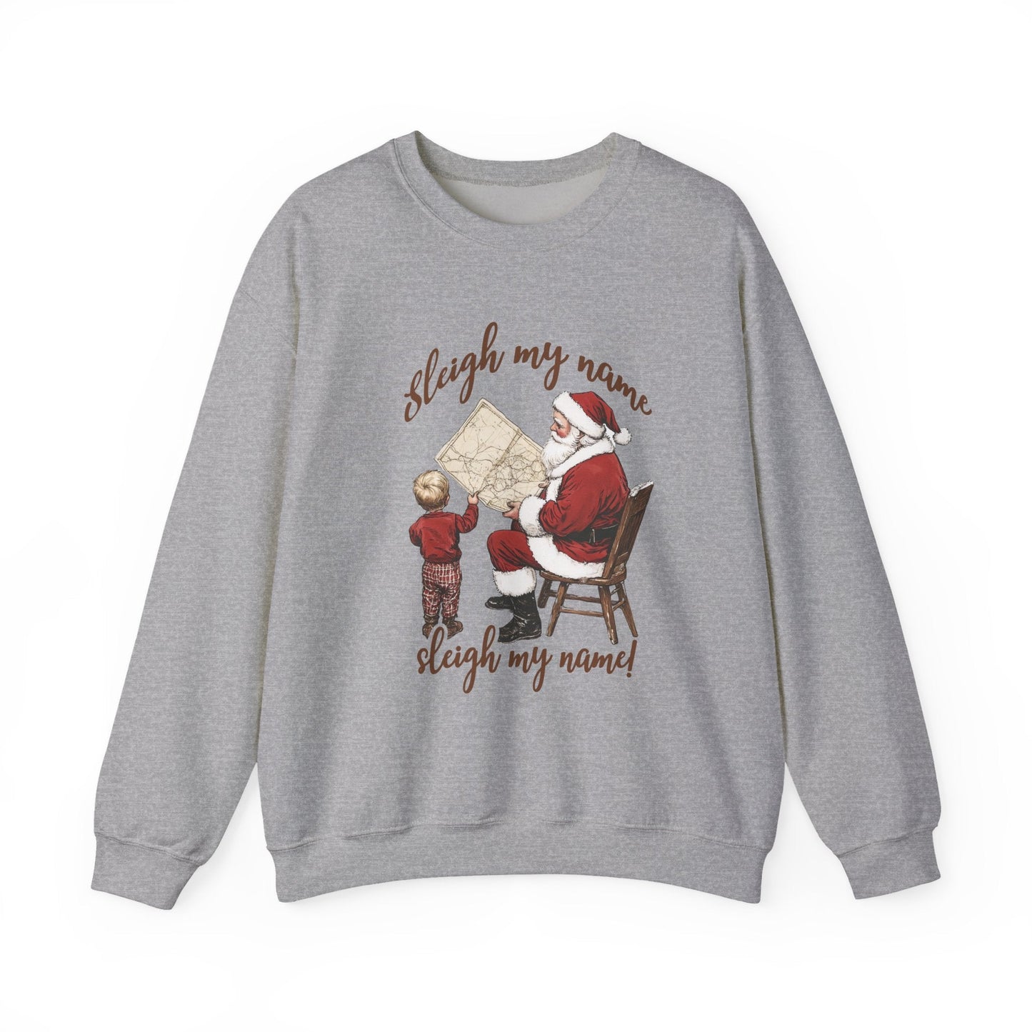 Sleigh my Name Sweatshirt, Vintage Santa Xmas Sweatshirt - Popbydesign
