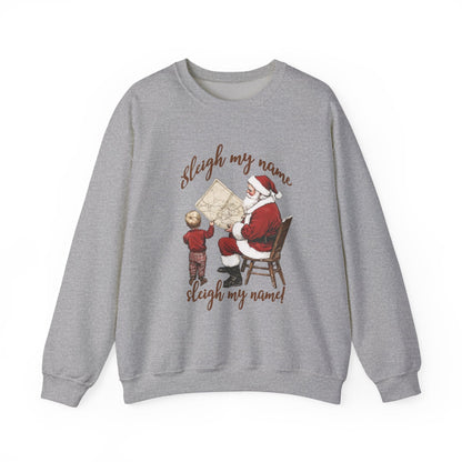 Sleigh my Name Sweatshirt, Vintage Santa Xmas Sweatshirt - Popbydesign