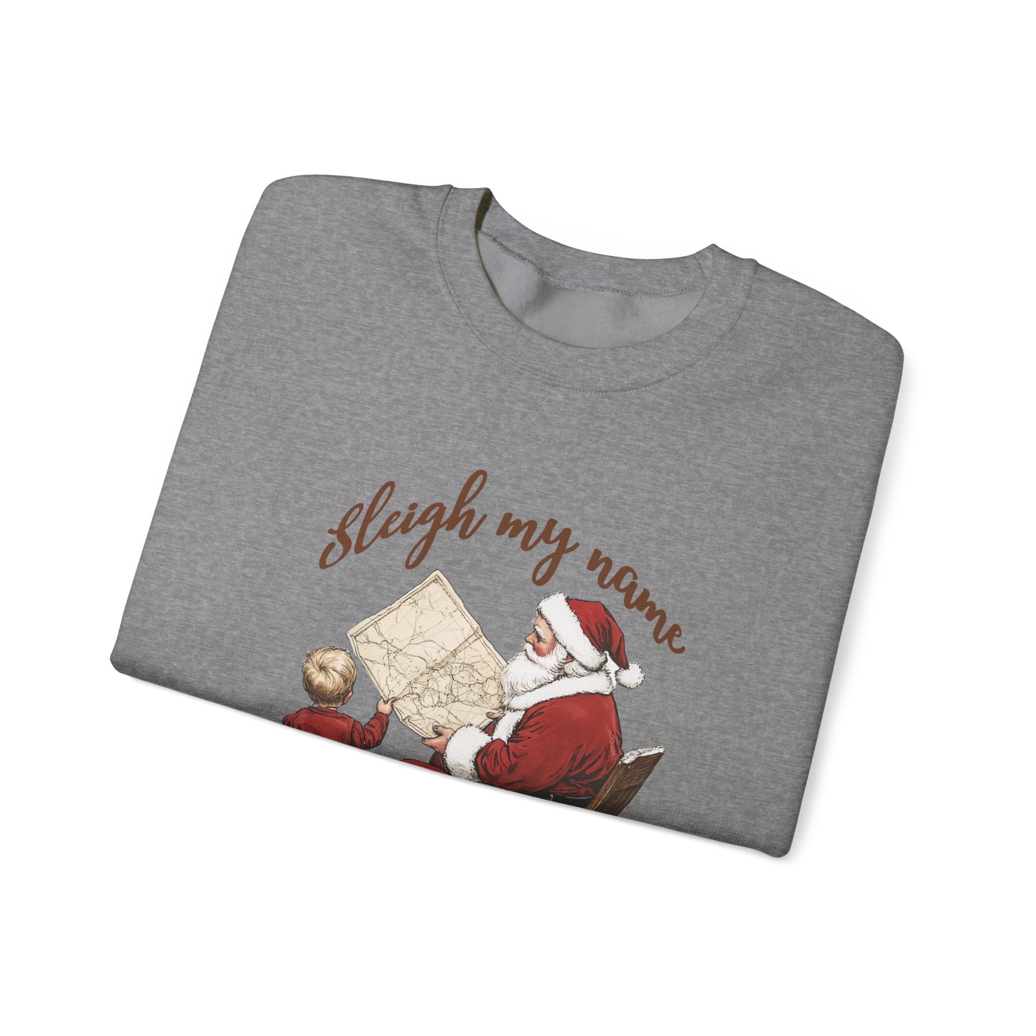 Sleigh my Name Sweatshirt, Vintage Santa Xmas Sweatshirt by PopCultureByDesign36