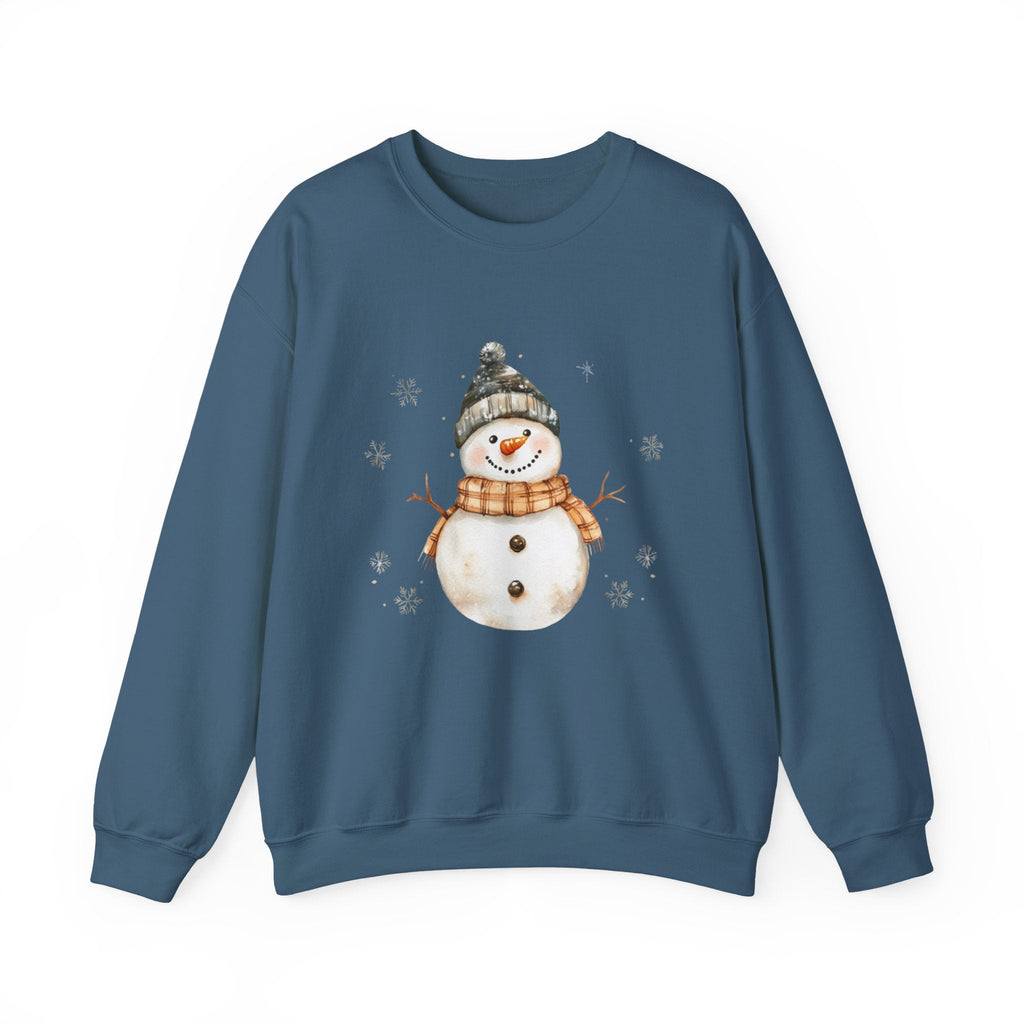Festive Snowman Crewneck Sweatshirt for Winter Holiday Cheer by PopCultureByDesign36