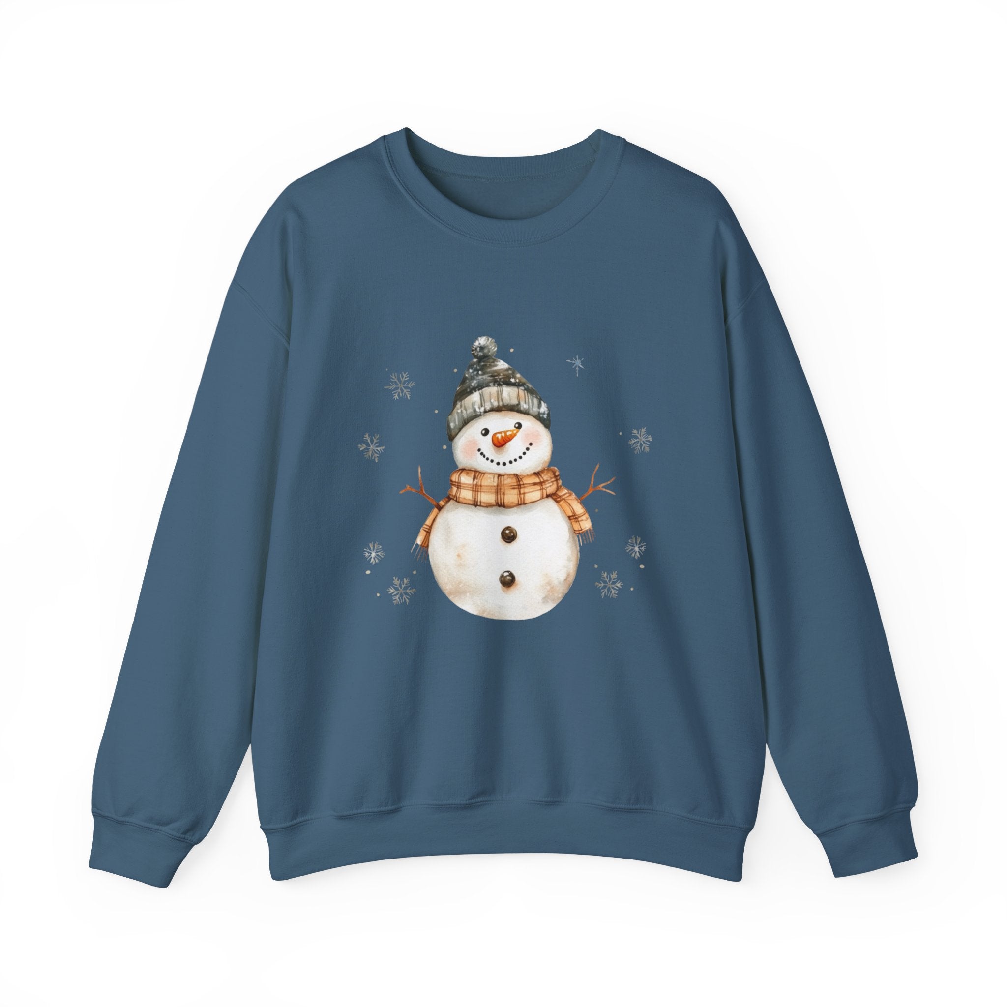 Festive Snowman Crewneck Sweatshirt for Winter Holiday Cheer by PopCultureByDesign36