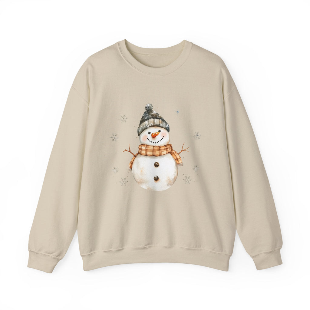 Festive Snowman Crewneck Sweatshirt for Winter Holiday Cheer by PopCultureByDesign36