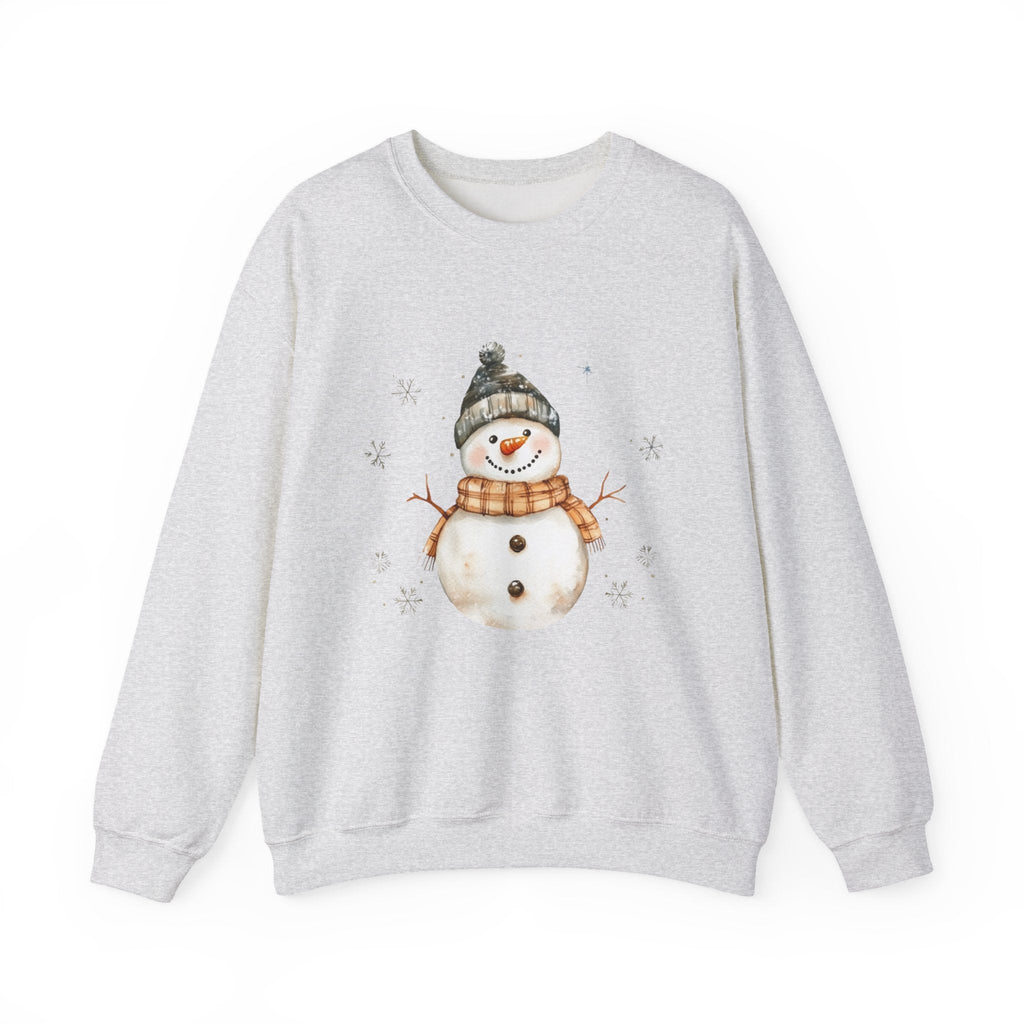 Festive Snowman Crewneck Sweatshirt for Winter Holiday Cheer by PopCultureByDesign36