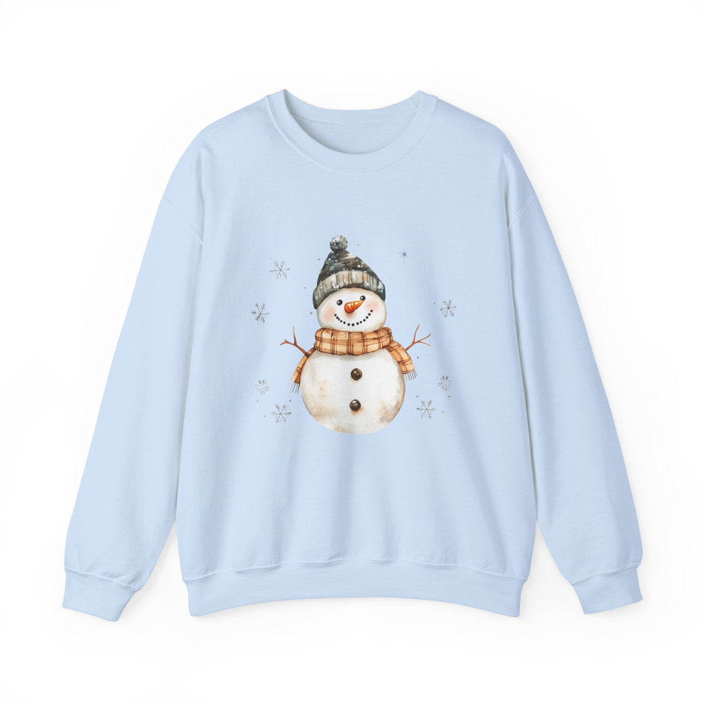 Festive Snowman Crewneck Sweatshirt for Winter Holiday Cheer by PopCultureByDesign36