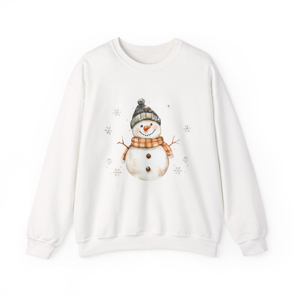Festive Snowman Crewneck Sweatshirt for Winter Holiday Cheer by PopCultureByDesign36
